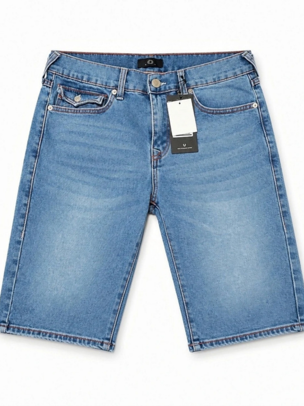 True Religion Ricky Flap Shorts Men's Blue Denim
